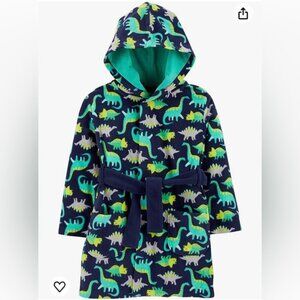 Carter's Dinosaur Print Kids Pajama Robe - Blue and Green
